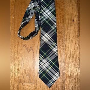 Jos. A. Bank Plaid Tie Blue Green Yellow White Black Plaid Tie Holiday Tie